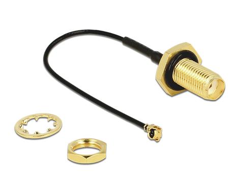 DELOCK HF Kabel Delock I-PEX -> SMA St/Bu 0.10m zum Einbau (88965)