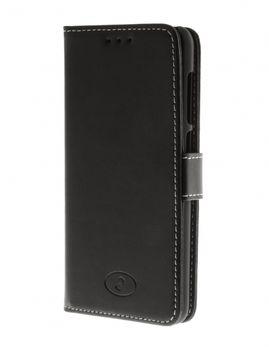 INSMAT Exclusive FlipCase - Lommebok for mobiltelefon - ekte skinn - svart - for Huawei Y5 II