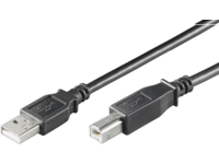 MICROCONNECT USB2.0 A-B M/M 0,1m BLACK MICRO