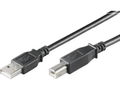 MICROCONNECT USB2.0 A-B M/M 0,1m BLACK
