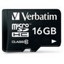 VERBATIM Micro SDHC Card 16GB Class 10 with Adaptor