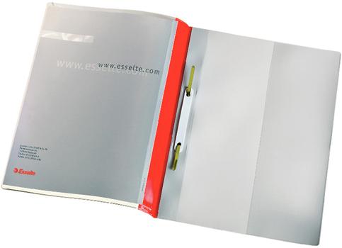 ESSELTE Tilbudsmappe A4 m/dobb. fors. Rød med grå bagside (28359*25)