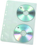 QConnect CD lomme PP m. huller til 4 CD 10 stk