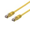 DELTACO S/FTP Cat6a patchkabel, delta cert, LSZH, 0,3m, gul