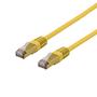 DELTACO S/FTP Cat6a patchkabel, delta cert, LSZH, 0,5m, gul