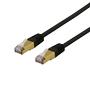 DELTACO S / FTP Cat6a patch cable, delta cert, LSZH, 0.3m, black