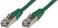 MICROCONNECT F/UTP CAT6 0.25m Green LSZH