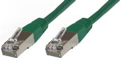MICROCONNECT F/UTP CAT6 0.25m Green LSZH