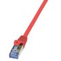 LOGILINK - Patch Cable Cat.6A 10G S/FTP PIMF PrimeLine red 0,25m