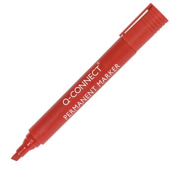 QConnect permanent marker Skrå spids 1,2-5 mm rød (KF26044*10)