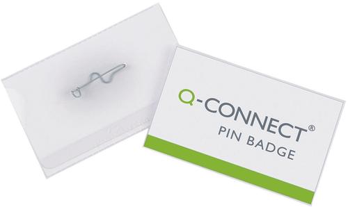 QConnect Kongresmærke 54x90mm med nål 50 stk (KF01564)