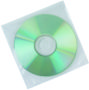 QConnect CD/DVD lommer PP m/flap 120mic u/huller til 2 CD 50 stk