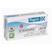 RAPID Hæfteklamme Rapid Stand. 24/6 kobber æsk/1000