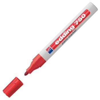 EDDING 750 Paint Marker Bullet Tip 2-4mm Line Red (Pack 10) - 4-750002 (4-750002)