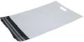 BNT Plast forsendelsespose m/hank 400x600x0,06mm selvklæbende hvid/sort æsk/100