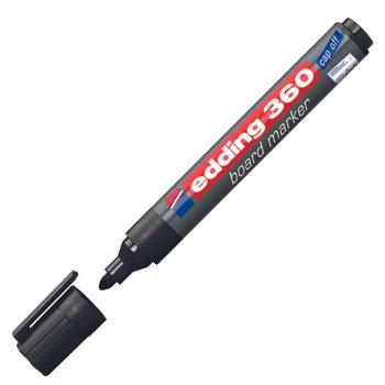 EDDING 360 Whiteboard Marker Bullet Tip 1.5-3mm Line Black (Pack 10) - 4-360001 (4-360001)