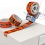 ANTALIS Emballagetape "This side up" 50mmx33m PVC orange m/sort tekst