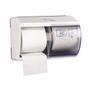OnlineSupplies Dispenser til 2 ruller toiletpapir transparent