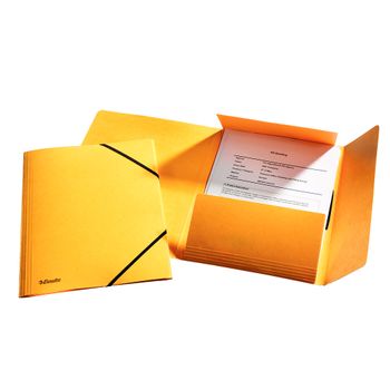 ESSELTE 3-flap Folder w/elastic  A4 yellow (1326506*25)