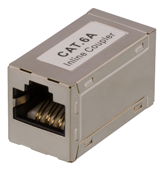 DELTACO coupler CAT6a, FTP (shielded),  female-female,  silver (685-F)