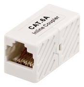 DELTACO coupler CAT6a, UTP (unshielded), female-female, white