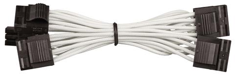 CORSAIR Professional Individually Sleeved Peripheral Power Molex-style cable 4 connectors Generation 3 WHITE (CP-8920196)