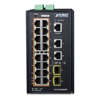 PLANET 16P SWITCH INDUST. 2P + 2P SFP MANAGED              IN CPNT (IGS-20160HPT)
