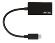 ACCELL USB-C - VGA-sovitin,  2560x1600 60Hz, DP ALT mode, 0,15m, musta