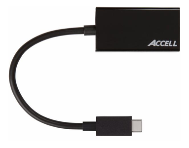 ACCELL USB-C - HDMI 2.0a Adapter, 4096x2160,  60Hz, HDCP 1.3, 0,15m, sv (U187B-005B $DEL)