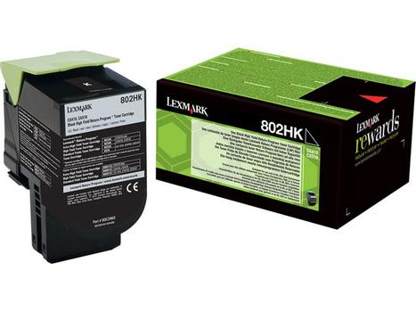 LEXMARK Origineel Tonercartridge 80C2HKE Zwart (80C2HKE)