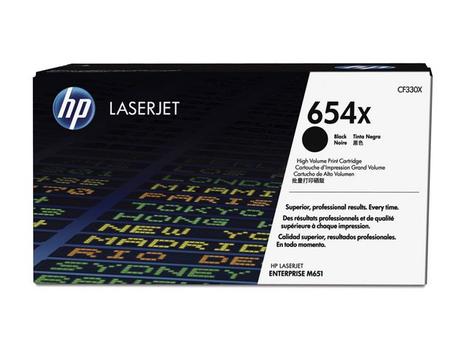 HP 654X svart original LaserJet tonerkassett med hög kapacitet (CF330X)