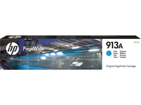 HP INK CARTRIDGE NO 913A CYAN PAGEWIDE SUPL (F6T77AE $DEL)