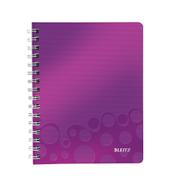 LEITZ Notesblok Leitz WOW PP A5 lin 80ark 80g lilla