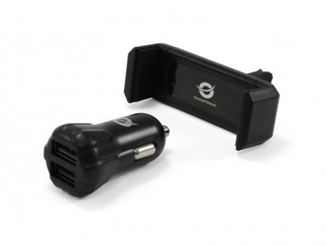 CONCEPTRONIC Car Charger Kit 2-Port (CUSBCAR2AKIT)