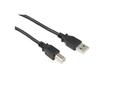 IIGLO USB-A til USB-B kabel 2m (sort) USB A 2.0 hann til USB-B hann 2.0, PVC