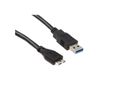 IIGLO USB A til USB Micro-B kabel 1m sort USB A hann til USB Micro-B hann 3.0, PVC, 5Gbps
