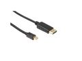 IIGLO MiniDP til Displayport kabel 2m (sort) 4K60Hz, 3D Video, PVC