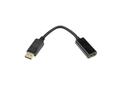 IIGLO Displayport till HDMI Adapter 5cm (svart) Displayport hane till HDMI hona, envägs, PVC, AV