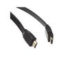 IIGLO HDMI kabel 1m sort flat v2.0, HDR, PVC