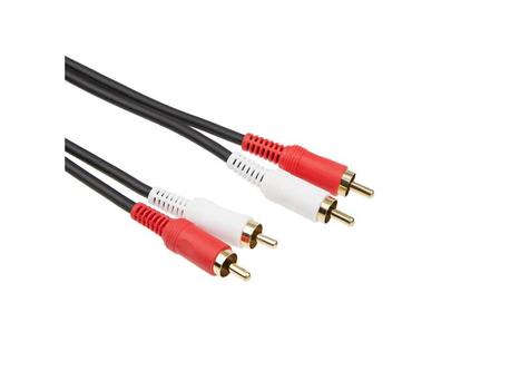 IIGLO RCA till RCA kabel 2m (svart) Ljudkabel,  2xRCA hane till 2xRCA hane, PVC (II-RCM2XRCM-B020)