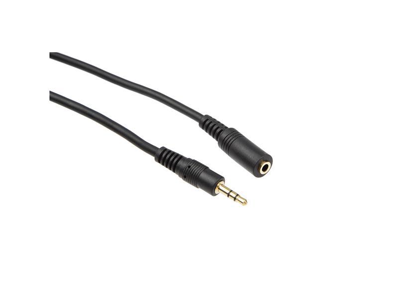 Minijack kabel 2m (sort)