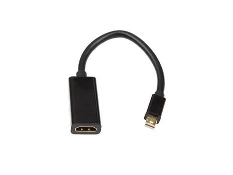 IIGLO MiniDP til HDMI Adapter 5cm (sort) Mini Displayport hann til HDMI hunn, PVC, AV (II-ADP-HDFMIDPM)