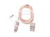 SVIVE 2i1 Kabel micro USB og Lightning Rose, 1m, MFI, micro USB og løs lightning kontakt for iphone og Samsung