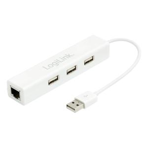 LOGILINK - USB 2.0 to Fast Ethernet Adapter with 3-Port USB Hub (UA0174A)