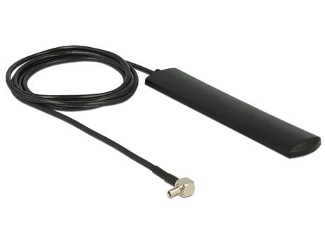 DELOCK LTE-Antenne Delock TS-9 3dBi 90ø starr 1.00m Klebem. schwarz (12479)