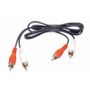 AUX Adaptor 2 x RCA cable Male-Male 0,75m