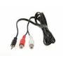 AUX Adaptor 2 x RCA female connector to Male 3,5mm stereo Jack 1,5m