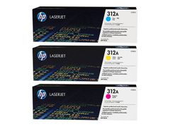 HP 312A 3-pack cyan/magenta/gul original LaserJet tonerkassetter