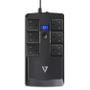 V7 750VA DESKTOP UPS LCD 6 OUT 3 UPS+3 SURGE UK 230V USB RJ45 ACCS