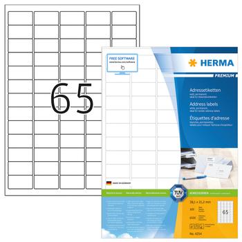 HERMA Labels Premium address A4 38.1x21.2 (100) (4254)